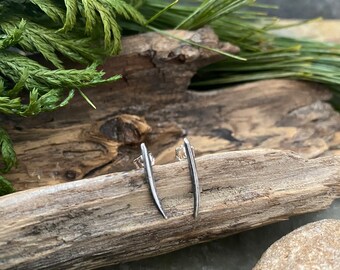 Sterling Silver Spruce Needle Evergreen Post Earrings