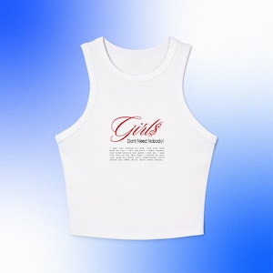Mädchen brauchen niemanden Dom Dolla [Rot] Micro Rib Tank Top