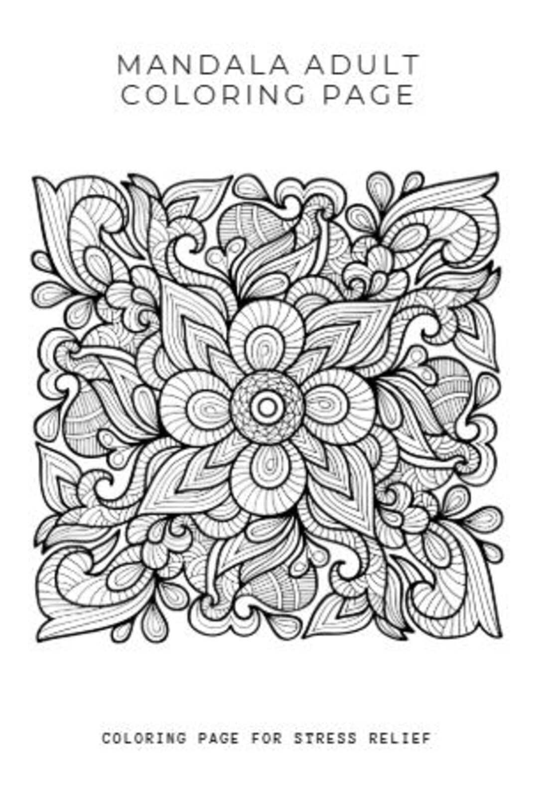 Mandala Coloring Book – 30 Printable Pages for Relaxation & Mindfulness ...