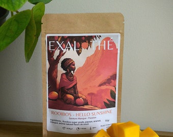 Rooibos Mango Passion - Loose Tea | Tropical Infusion, Theine Free, 50g/90g | Exalted Perfect Gift