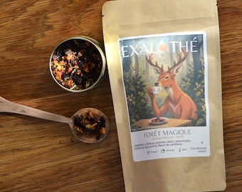 Loose leaf blackberry hibiscus infusion, 50g or 90g – Magic Forest | Exalthé