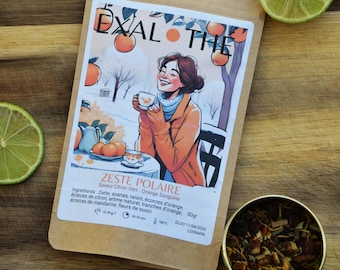 Polar Zest Infusion - Gourmet Blend of Lime and Blood Orange | Fruity Flavor, 50g/90g/35g | Exalthé Ideal Gift