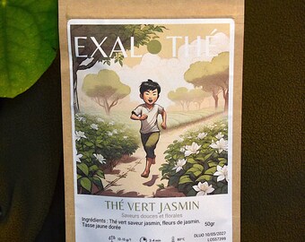 Jasmine Green Tea - Loose Leaf Tea | Subtle Floral Aroma, 50g/90g | Perfect Gift Exalthé