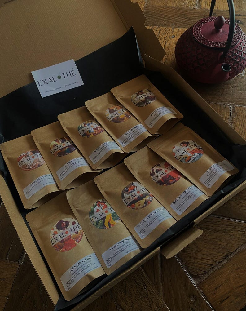 Coffret Découverte | Thés et infusions | Cadeau parfait | Échantillons uniques | Saveurs variées | Packaging élégant | Expérience sensorielle