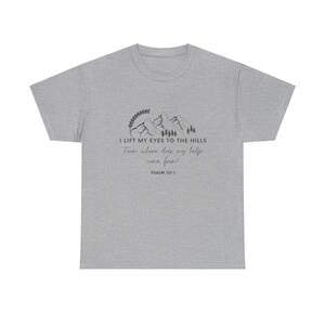 I Lift my Eyes to the Hills, zwaar katoenen T-shirt