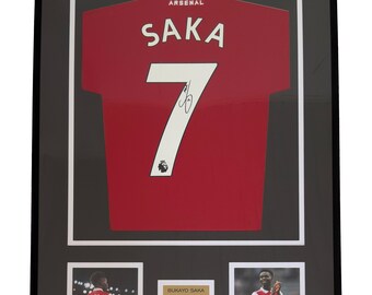 Bukayo Saka framed and signed jersey