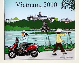 Vietnam Travel Memoir, Illustrated Sketchbook