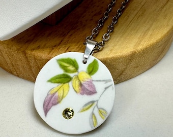 Kaputten Porzellan Schmuck - Vintage Crownford Fine Bone China England - IVY