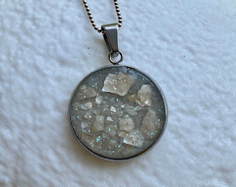 Genuine Crushed Mother of Pearl (Nacre) Necklace