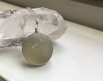 Sea Glass Necklace - Beach Glass Jewelry - SAGE AND CITRUS