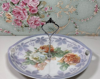 Vintage Germany Rose Teller - Schmuckstück / Schmuckschale