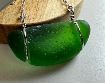 Genuine Sea Glass Necklace - Beach Glass Jewelry - ZEST