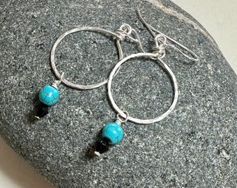 Sterling Silber und Perlen Creolen - HIPPIE CHIC(K)
