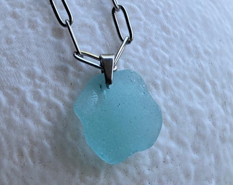 CHICKLET - Genuine Sea Glass Necklace