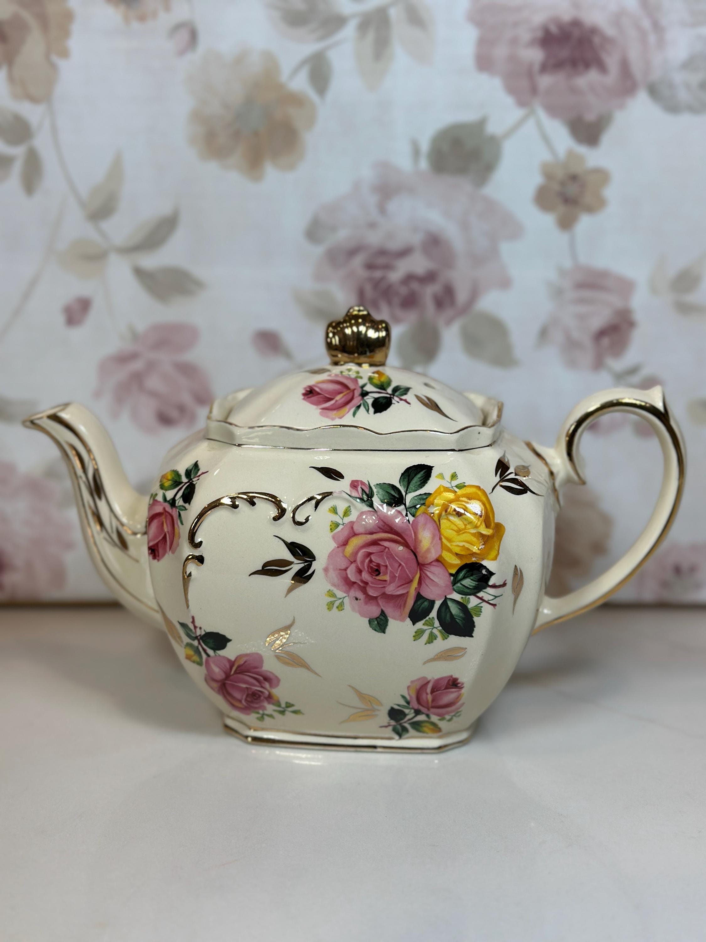 イギリス ハマスレ— ティーポット 矢車菊 ビンテージ イギリス