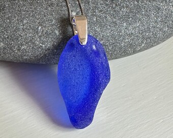 Seeglas Schmuck - Anhänger Halskette - BLUE BAYOU