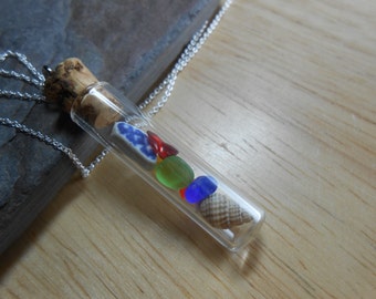 Rare Sea Glass Vial Necklace – Rhode Island Pottery & Shell Treasures