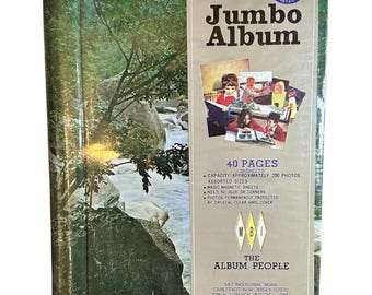 Vintage Jumbo Photo Album 1982 Magic Magnetic Vinyl Sheets Sealed NEW 40 Pages