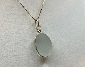 Sea Glass Necklace - Gray/Grey - Smoke on the Water