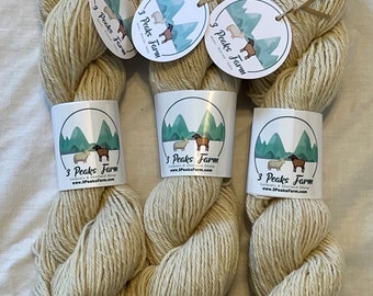 Wool Worsted weight 3 Ply Yarn - Icelandic - Cream