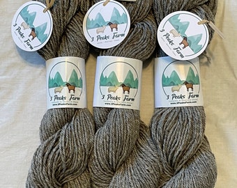 Super Soft Light Grey Icelandic Yarn - Worsted weight 3 Ply Yarn