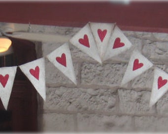 Glittered Hearts Wedding Banner