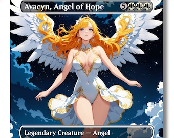 Avacyn, Angel of Hope Anime Waifu Custom Proxy Card MTG