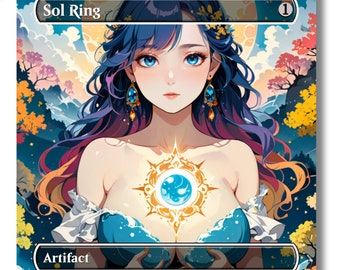 Sol Ring Anime Waifu Custom Proxy Card MTG