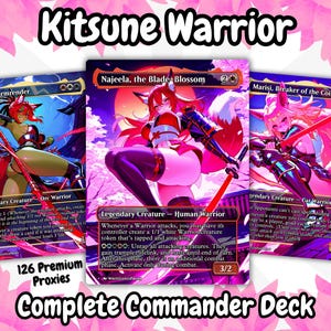 Najeela Kitsune Anime Waifu Proxy Deck 100 carte + gettoni / Full Commander EDH Deck