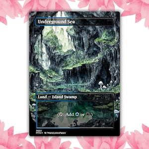 Underground Sea Watercolour Anime Waifu Custom Proxy Card Single Card For EDH Commander Gift For Him/Her