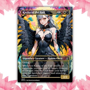 Kaalia of the Vast V1 Anime Waifu carte proxy personnalisée carte unique pour commandant EDH cadeau pour lui/elle
