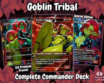 Goblin Tribal Anime Waifu Listo para Jugar Proxy Commander Deck Custom Proxy EDH Cartas de Alta Calidad