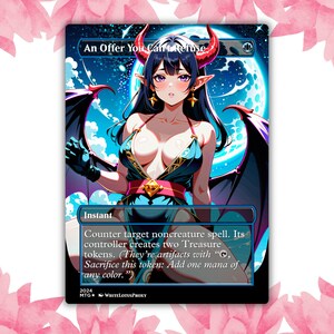 Ein Angebot, das Sie nicht ablehnen können Anime Waifu Benutzerdefinierte Proxy-Karte Einzelkarte für EDH Kommandant Geschenk für Sie / Ihn