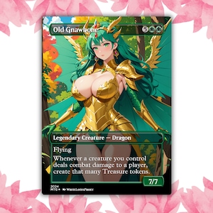 Cartão de Proxy Personalizado Waifu de Anime Old Gnawbone, Cartão Único para Comandante EDH, Presente para Ele/Ela