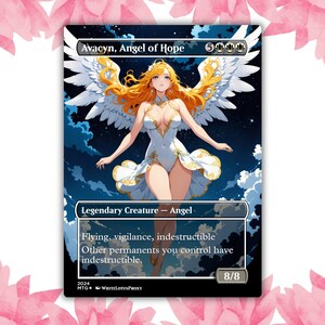 Avacyn, Ángel de la Esperanza Anime Waifu Tarjeta Proxy Personalizada Tarjeta Única para Comandante EDH Regalo para Él/Ella