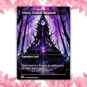 Urborg, Tumba de Yawgmoth Anime Waifu Cartão Proxy Personalizado Cartão Único para Comandante EDH Presente para Ele/Ela