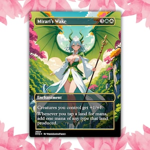 Cartão de Proxy Personalizado de Anime Waifu de Mirari's Wake, Cartão Único para Comandante EDH, Presente para Ele/Ela