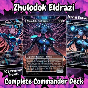 Zhulodok Eldrazi Anime Waifu Proxy Commander Deck Edizione Speciale Mazzo EDH Personalizzato Carte di Alta Qualità in Inglese