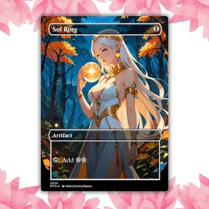 Sol Ring V2 Anime Waifu Benutzerdefinierte Proxy-Karte Einzelkarte für EDH Kommandant Geschenk für Sie / Ihn