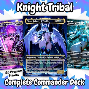 Cavaliere Tribale Anime Waifu Proxy Commander Deck Proxy Personalizzato EDH Angelo Inglese Carte di Alta Qualità MTG