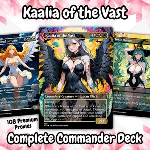 Kaalia of the Vast Anime Waifu Proxy Commander Deck Custom Proxy  EDH Angel Demon Dragon English High Quality Cards