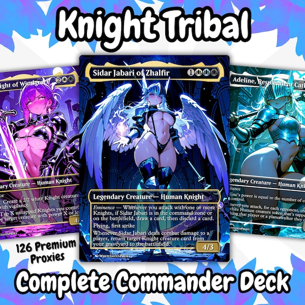 Talia Proxy Knight Tribal Anime Waifu 100 kart + żetony | Talia Full Commander EDH