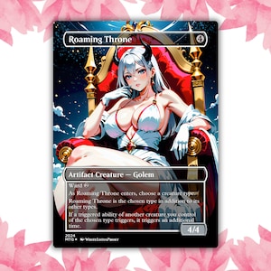 Cartão de Proxy Personalizado de Anime Waifu Demon Roaming Throne, Cartão Único para Comandante EDH, Presente para Ele/Ela