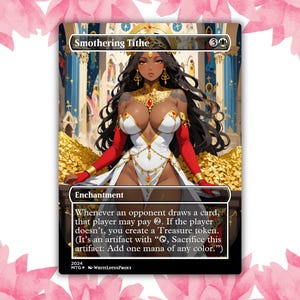 Tarjeta de proxy personalizada de Waifu de Anime Smothering Tithe, tarjeta individual para comandante EDH, regalo para él/ella