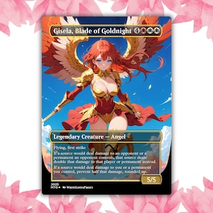 Gisela, Blade of Goldnight Angel Anime Waifu Cartão Proxy Personalizado Cartão Único para Comandante EDH Presente para Ele/Ela