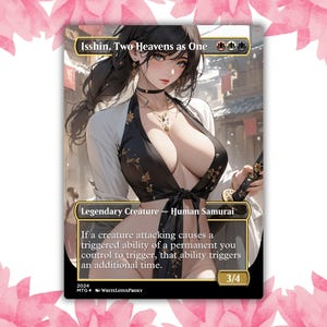 Isshin, Two Heavens as One V2 Anime Waifu carte proxy personnalisée carte unique pour commandant EDH cadeau pour lui/elle