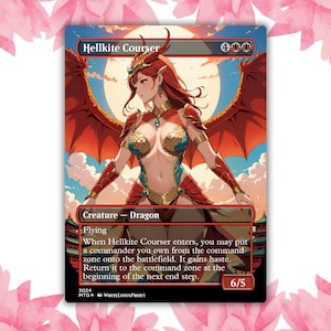Hellkite Renner Anime Waifu Benutzerdefinierte Proxy-Karte Einzelkarte für EDH Kommandant Geschenk für Sie / Ihn