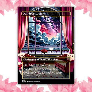 Cartão de Proxy Personalizado Waifu Anime Estilo Glow do Xander's Lounge Cartão Único para Comandante EDH Presente para Ele/Ela