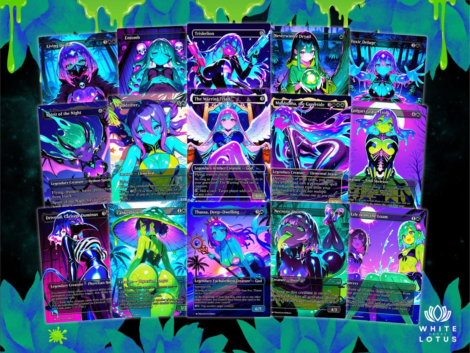 Slime Combo Anime Waifu Proxy Deck 100 Cards + Tokens | Full Commander ...