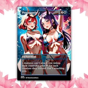 Cartão de Propaganda Anime Waifu Personalizado Cartão Único para Comandante EDH Presente para Ele/Ela